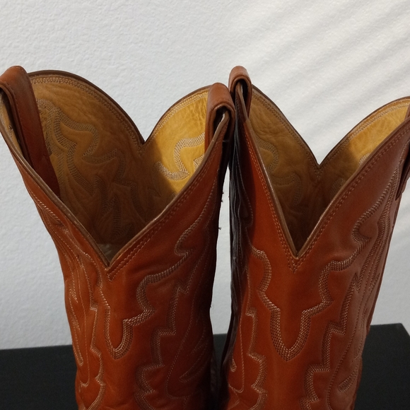 Justin 9.5D Mens Lizard Classic Western Boots Tan Style 8306 - Picture 5 of 15